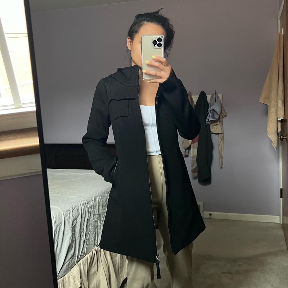 💎 Mackage Leather Hooded Pea Coat 💎